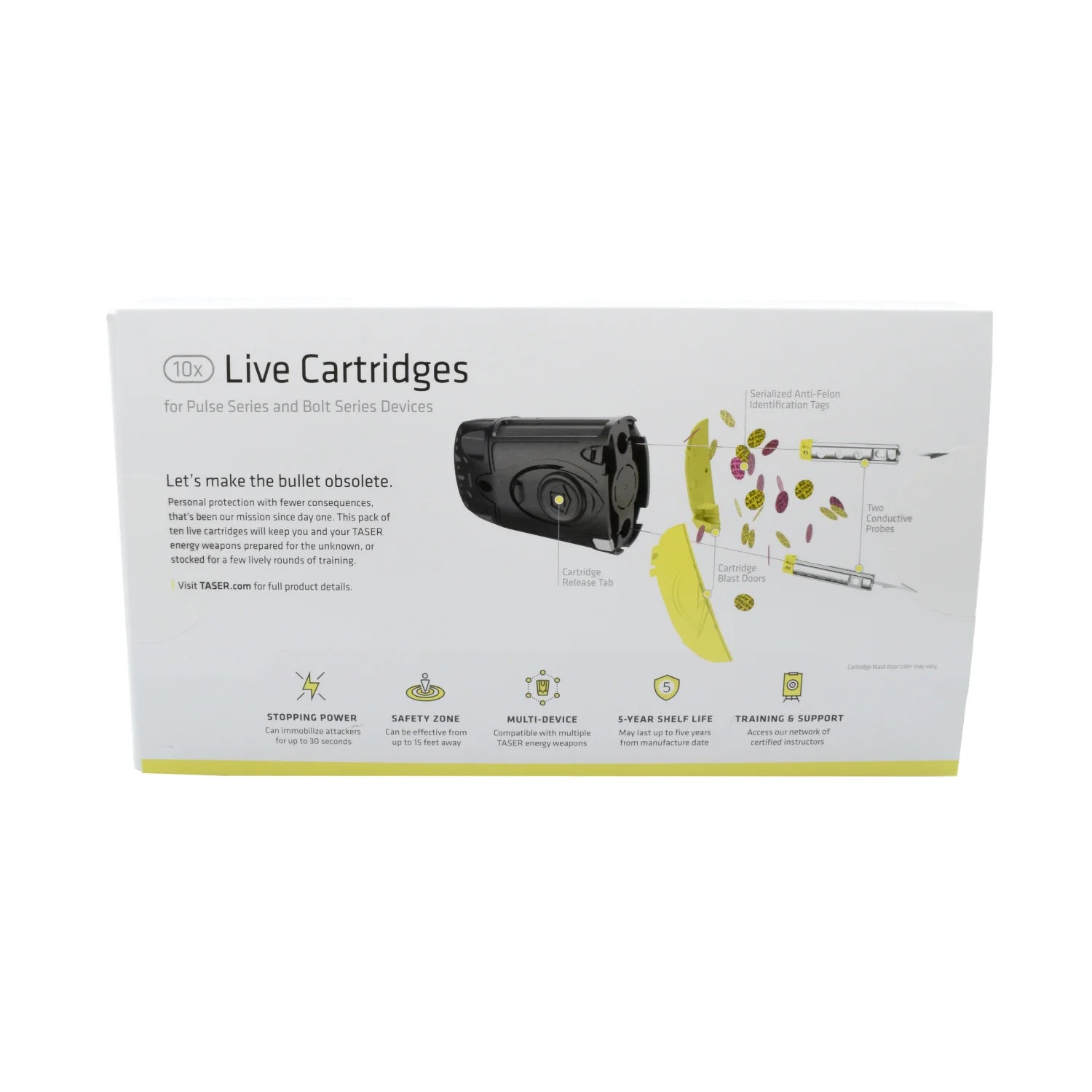 TASER Live Replacement Cartridges for Pulse and Bolt Series